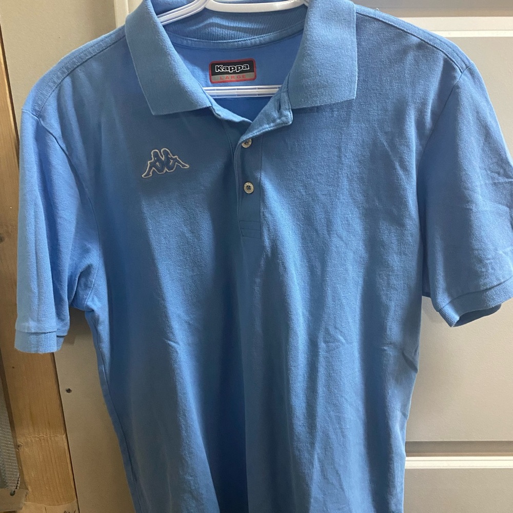 Men’s Blue Kappa LG Polo Shirt W-21” L-26.5”
(Like New)